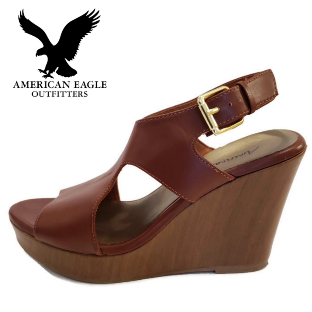 American Eagle Cutout Wedge Sandals